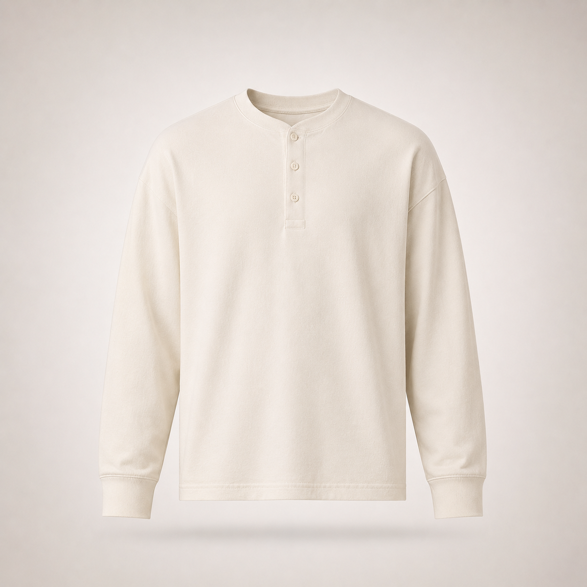 Dense Cotton Henley Tee