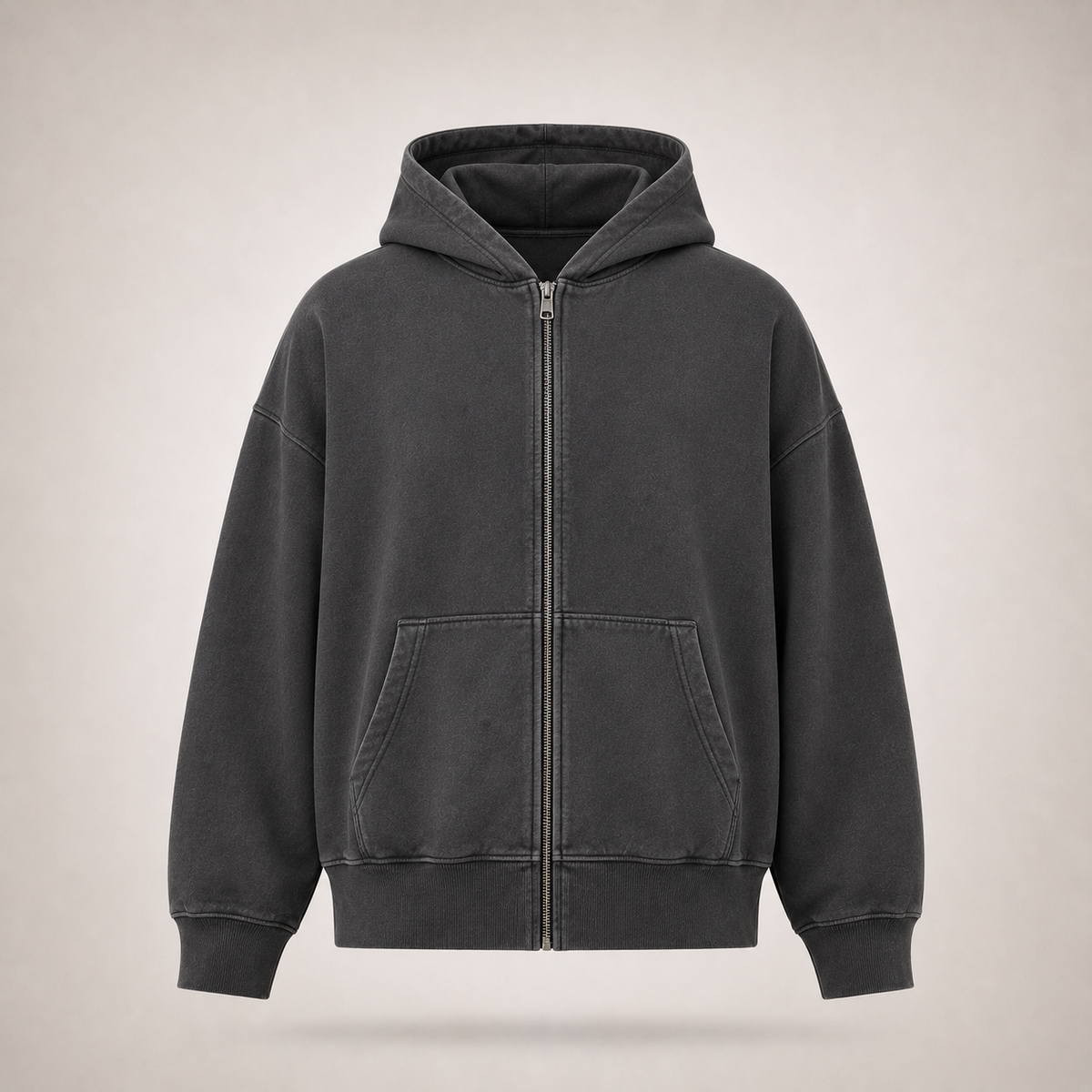Garment Dyed Zip Hoodie