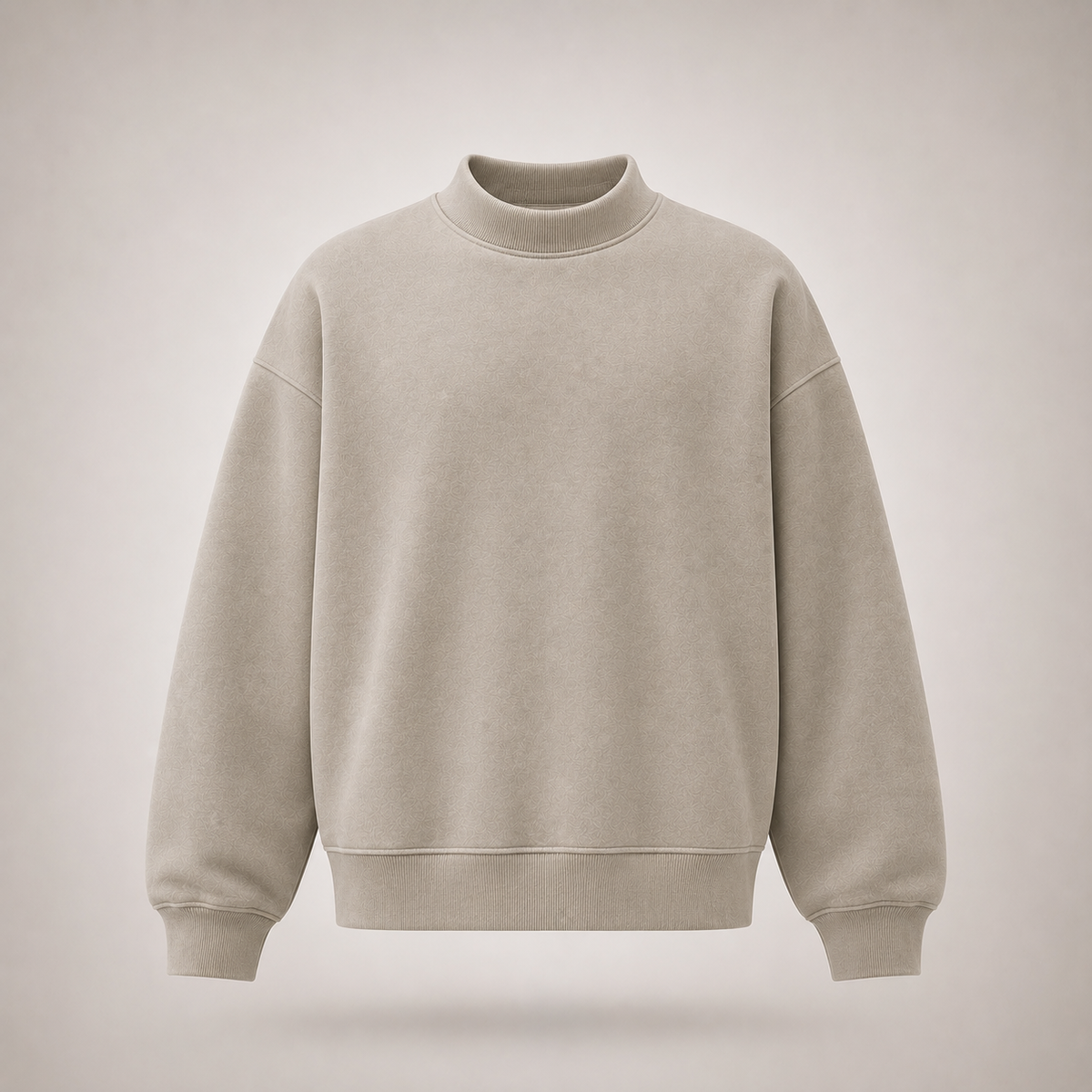 Brushed Fleece Mock Sweat