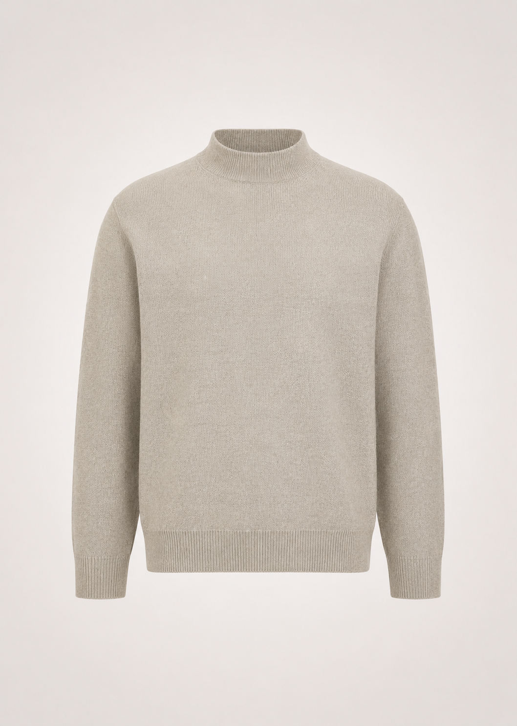 Brushed Wool Mock Knit