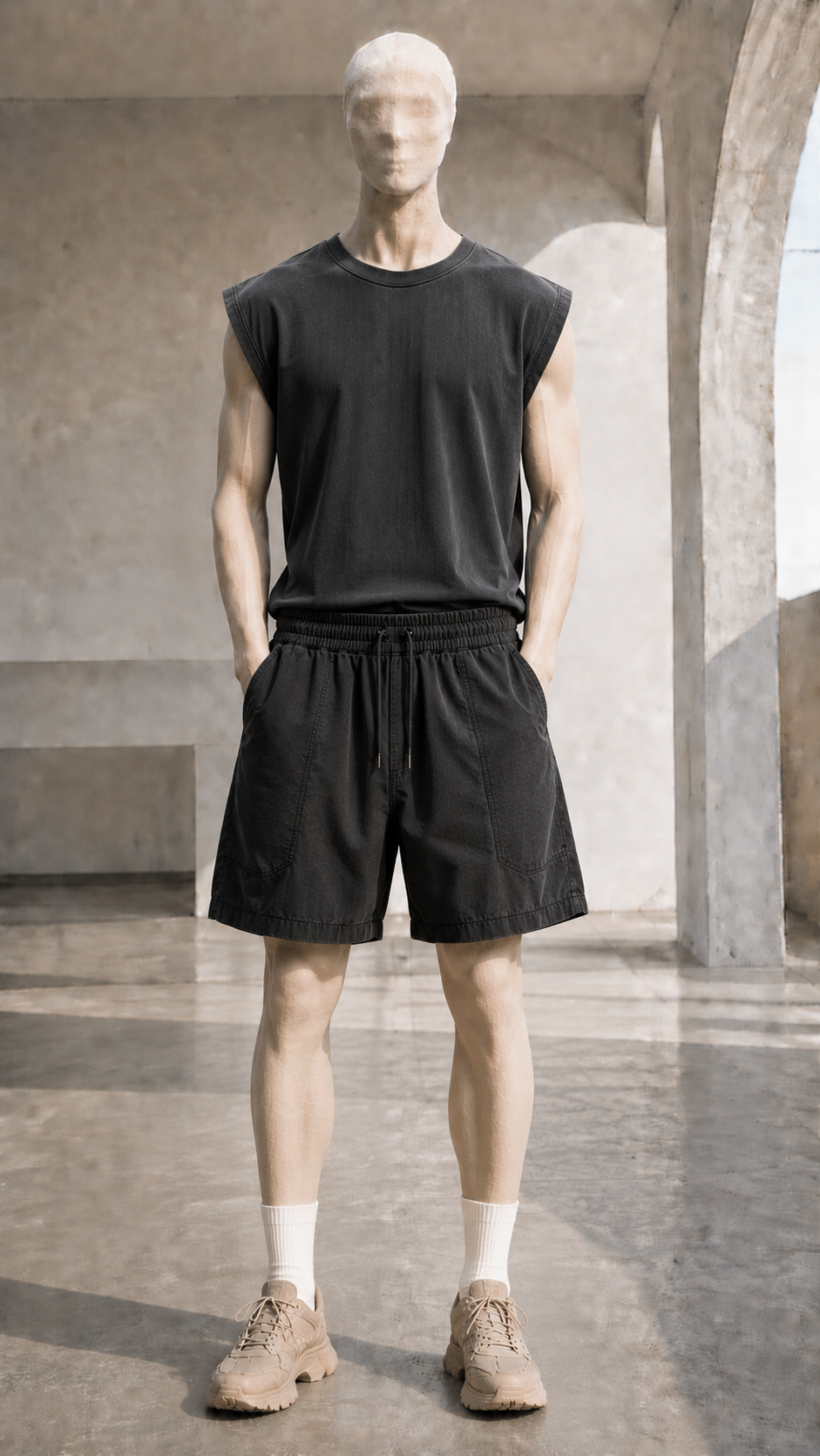 Cotton Canvas Boxing Short