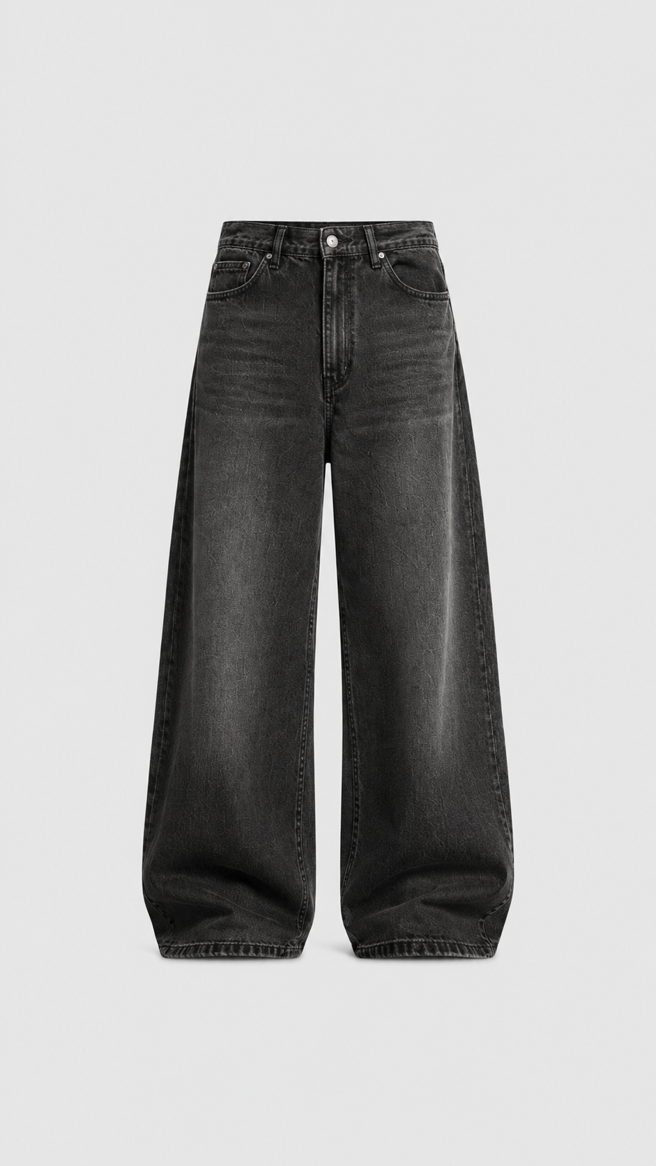 Faded Black Wide Leg Jean