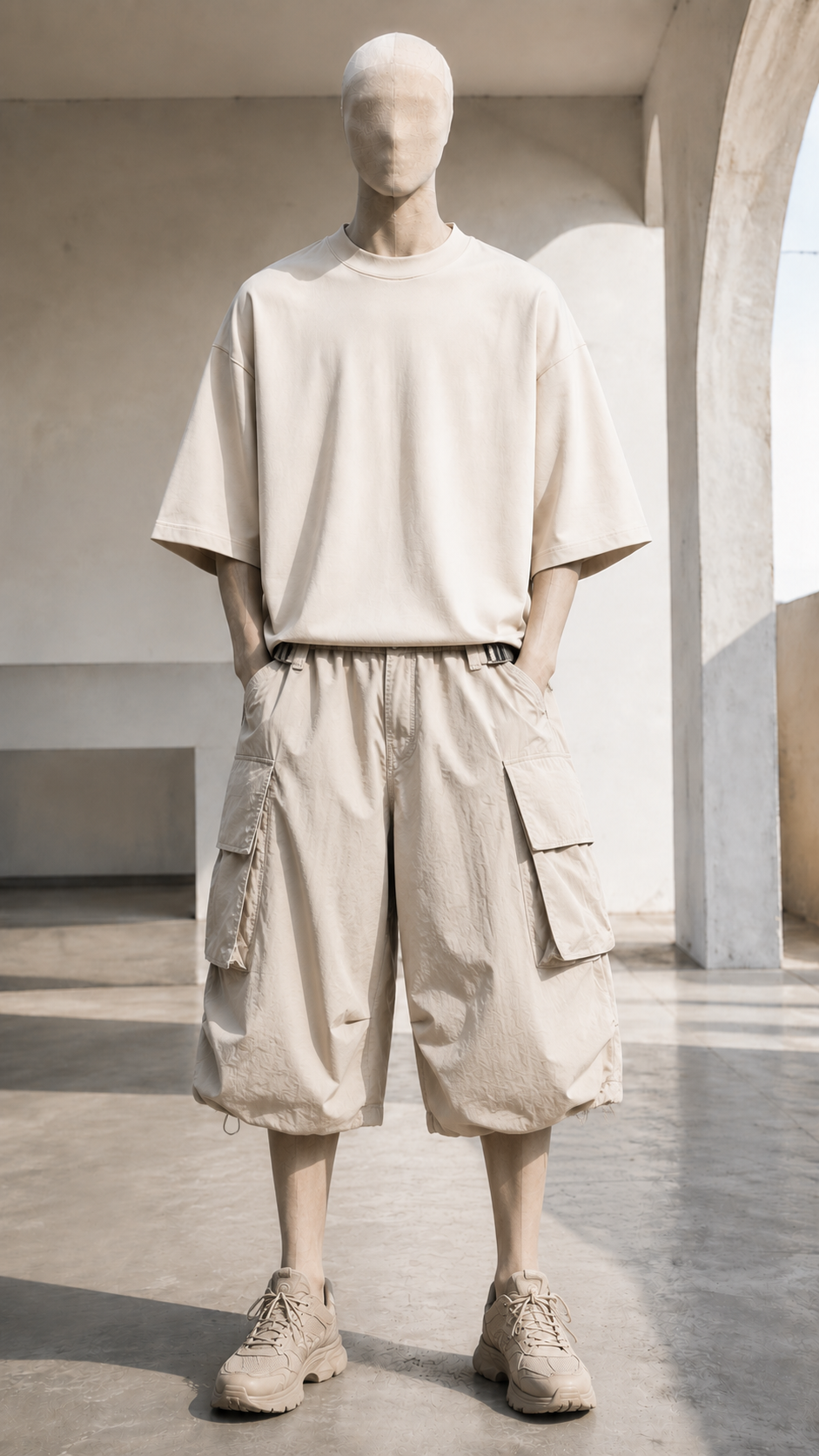 Nylon Parachute Cargo Short