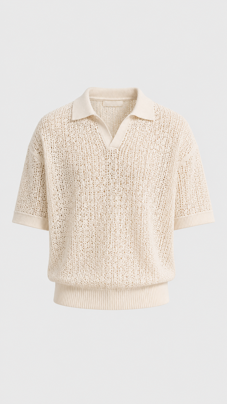Open Weave Cotton Knit Polo